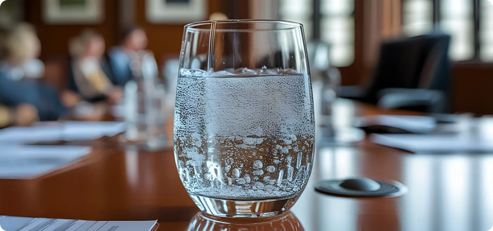 Bruisend water op het werk
