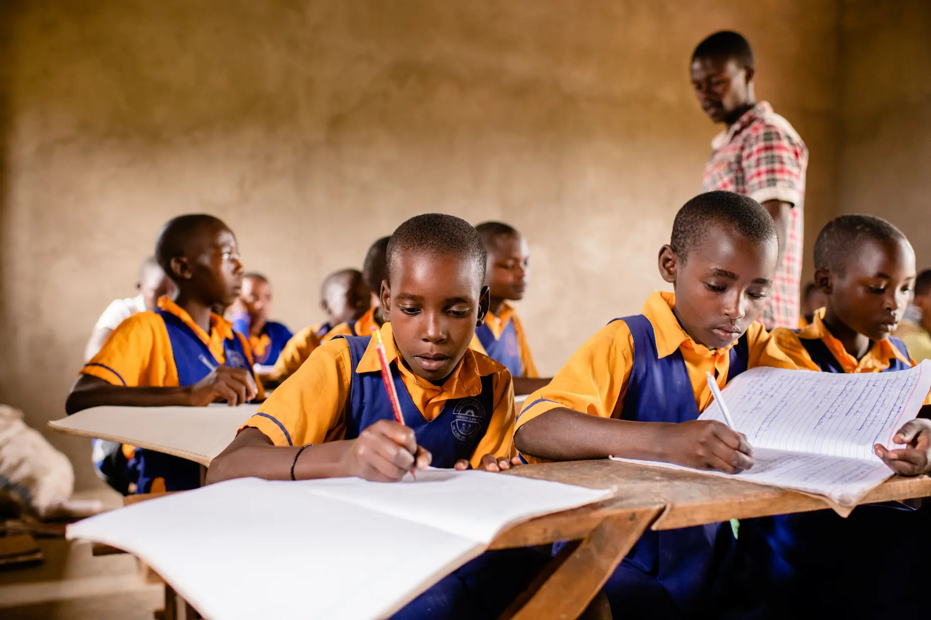 Kinderen op school in Oeganda