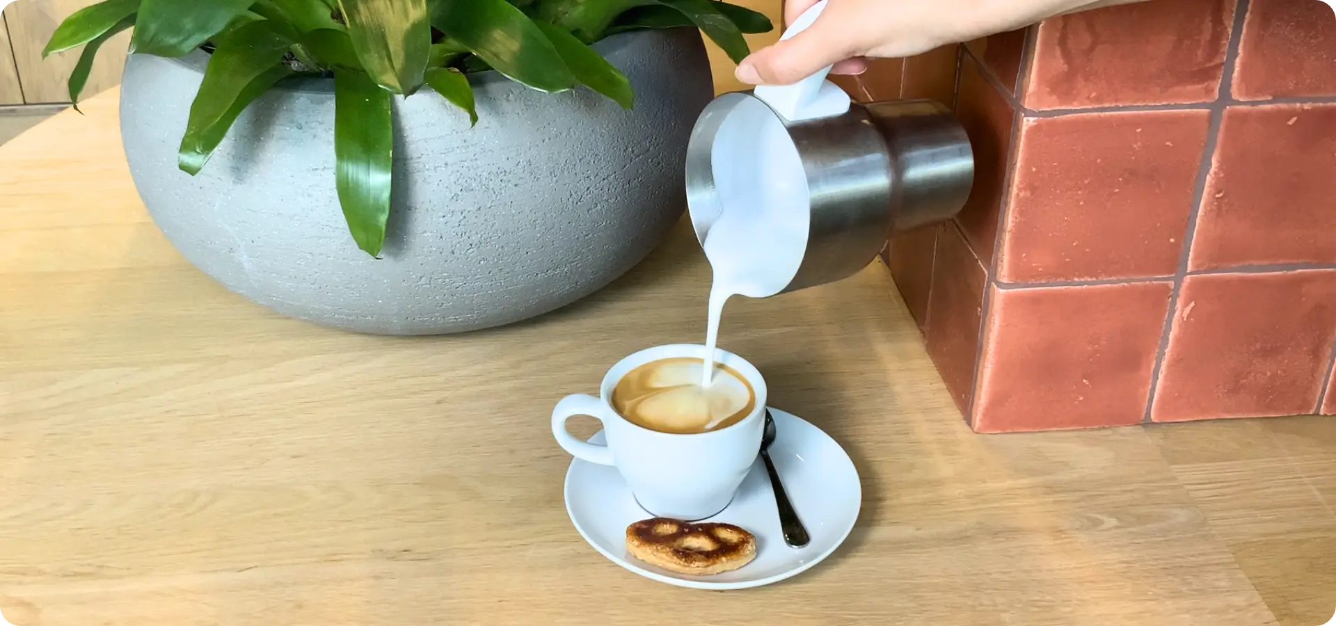 Cappuccino met verse melk
